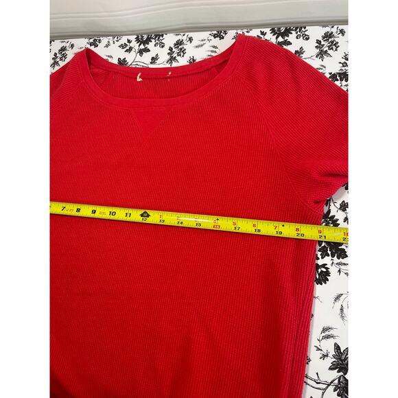 Faded Glory VTG Y2K Thermal Waffle Knit Top Men's Size L Red Grunge Skater 90s - Picture 8 of 9